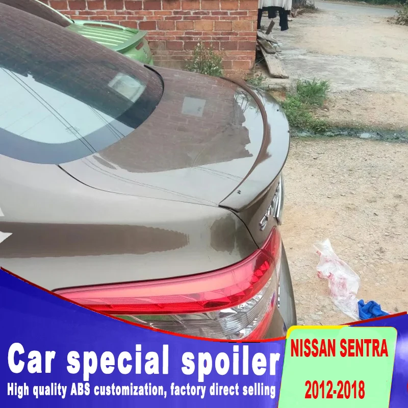 Новый дизайн высококачественный АБС пластик для nissan sentra 2012 2018 задний спойлер