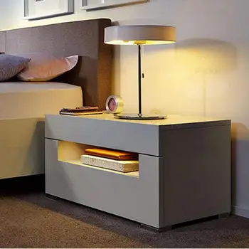 

649 Multi-functional Bedside Table Piano Lacquer That Bake The Bedside Cabinet Two Bedroom Drawer Locker Ark