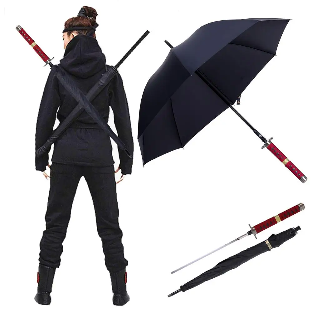 

Five styles Long Handle knight Windproof Samurai Sword Umbrella Ninja-like Self-defense Sun Rain Straight Creative Umbrella