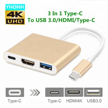 

Usb C HDMI Type C Hdmi Mac 3.1 Converter Adapter Typec To Hdmi HDMI USB 3.0 Type-C Aluminum For Apple Macbook Adapter Usb Port