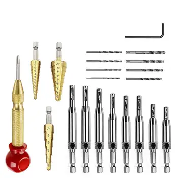 

21pcs Drill Bit Drilling Power Tools Multi-function Superb Craftsmanship for Metal High Speed Steel Wood Hole Cutter