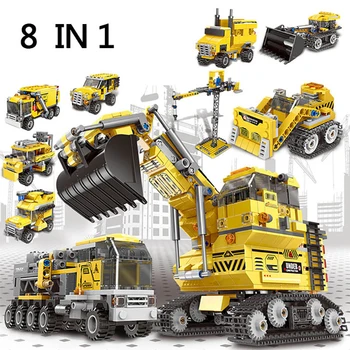 

893PCS Technic excavator Building Blocks ly Vehicle Excavator Trucks Car Bricks Toys For Children