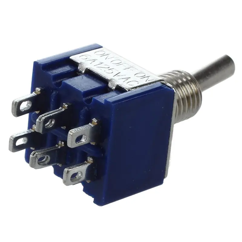8 шт. AC 125V 6A Ампер вкл/выкл/вкл 3 положения DPDT тумблер
