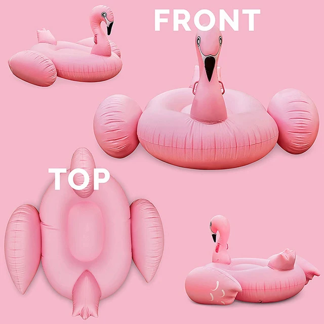 150cm Large Summer Swimming Pool Inflatable Giant Pink Flamingo Laps Floating Bath Water Toys Pool Fun Raft Water On Party Toys 2