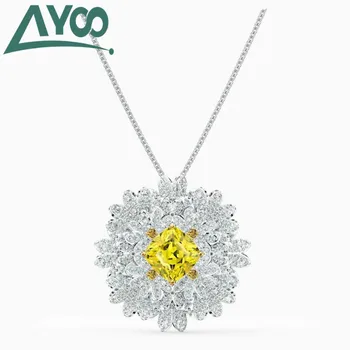 

AYOO High Quality 2020 New Charm Brooch Charm Flower Necklace Small Daisy Flower Pendant Necklace
