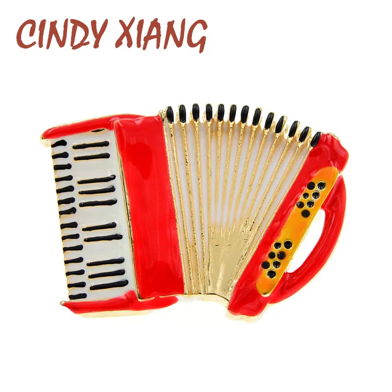 CINDY XIANG эмалированная брошь аккордеон для женщин Креативный дизайн музыкальный
