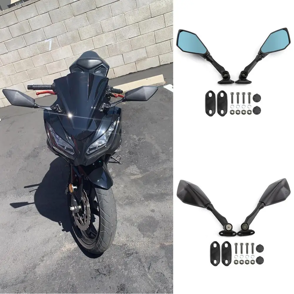 R&G Spiegel Loch Abdeckungen für Kawasaki Ninja 300/250 '13-, Ninja 400 '18- und ZX6R 636 '13- | Powerparts Hinz Motorradzubehör