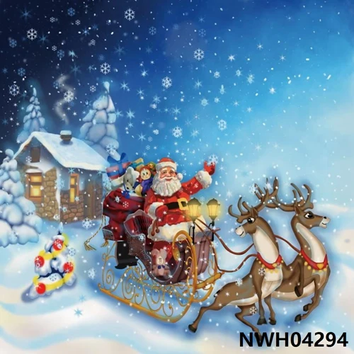 NWH04294 Рождественский фон Зимний снег сказка конфеты бар торт дом камин Страна Чудес Принцесса Детский фон для фотостудии - Цвет: NWH04294