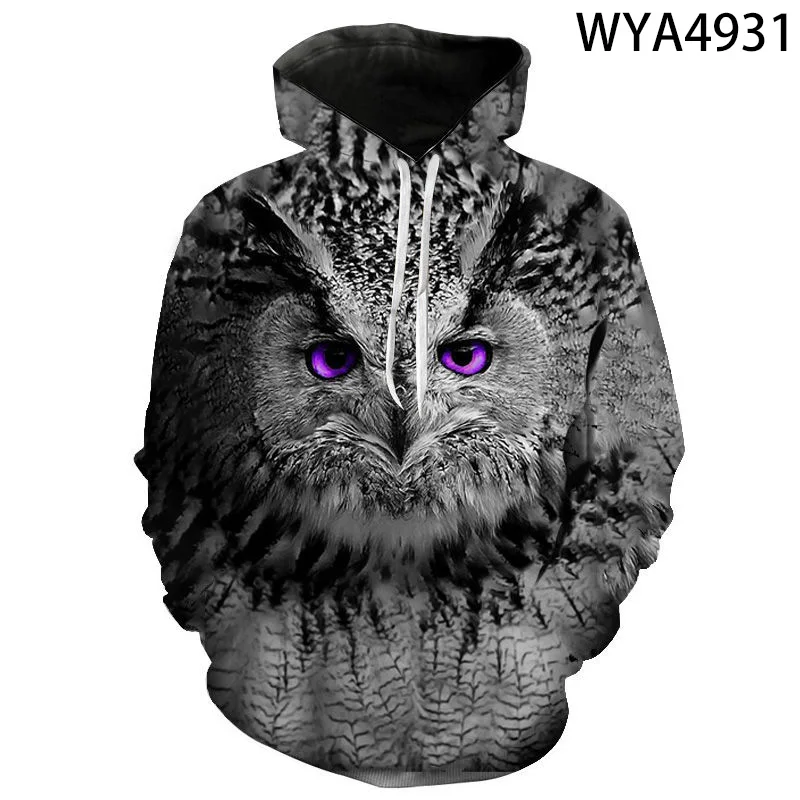 

Streetwear Owl Animal Series 3D Printed Hoodies Men Women Children Fashion Sweatshirts Boy Girl Kids Pullover Long Sleeve Tops