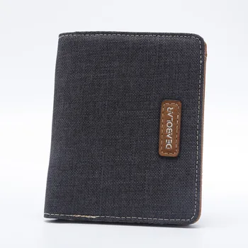 

Man`s Purse Purses Men Wallet Retro Fold Two Style Card Change Bag Fashion Canvas Convenient Simple Mens Wallet Leather Genuine