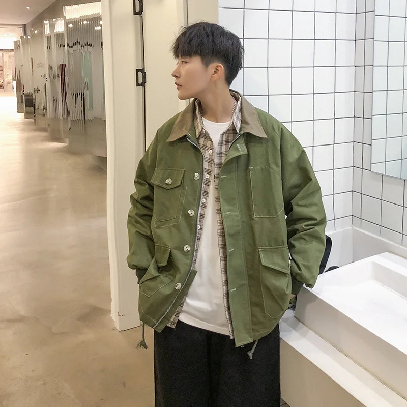 

Autumn Japanese-style Retro Instructor Tooling Jacket Men's Trend Korean-style Loose-Fit INS Versatile Coat