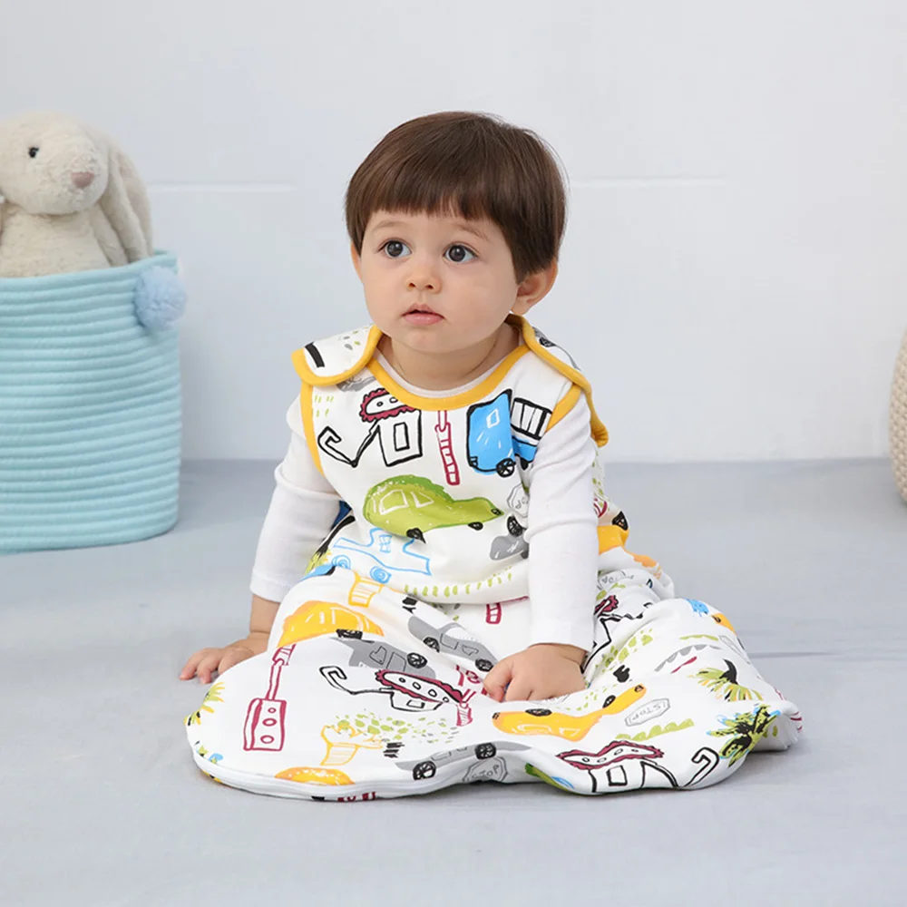 

Sleeping Bag Baby Carriage Sack For Newborns Infant Toddler Vest Sleeping Bag Spring Autumn Cotton Cartoon Printed Sleepwear