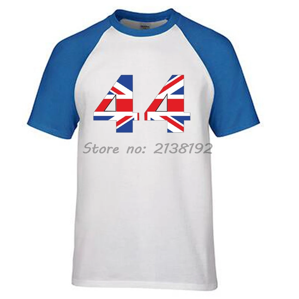 WHITEBLUE Lewis Hamilton 44 Formula 1 Motor Мужская Футболка реглан Модный летний подарок мужской pretern футболка новые топы Мужские - Цвет: WHITEBLUE
