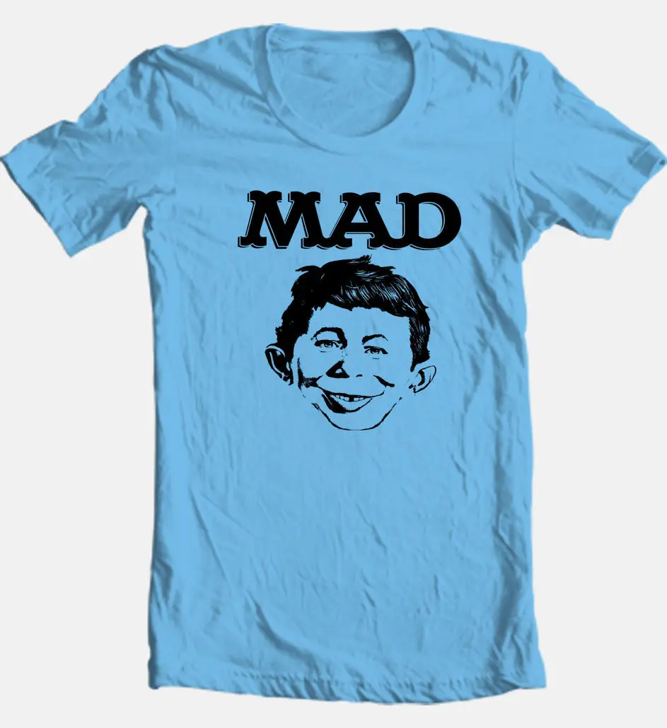 Футболка Mad Magazine Distressed Alfred Newman 1980S хлопковая с рисунком | Мужская одежда