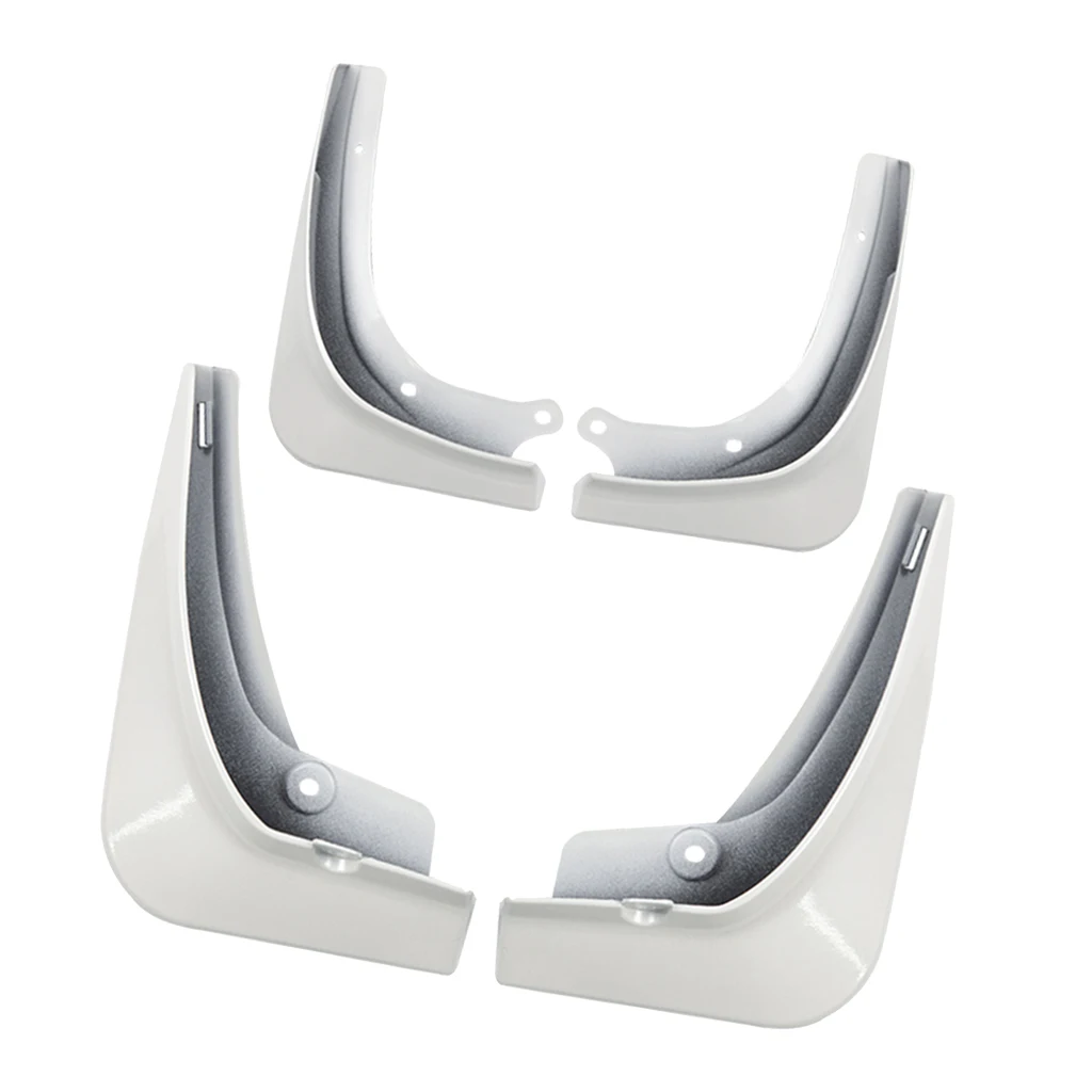 4pcs/Set White Car Splash Guards Mud Flaps MudGuards For Tesla Model 3 16-19