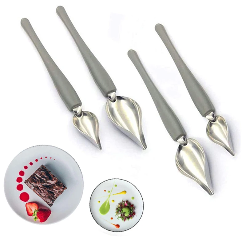 Chocolate Cream Sauce Pencil Spoon Creative Decoration Spoon for Coffee Cake 