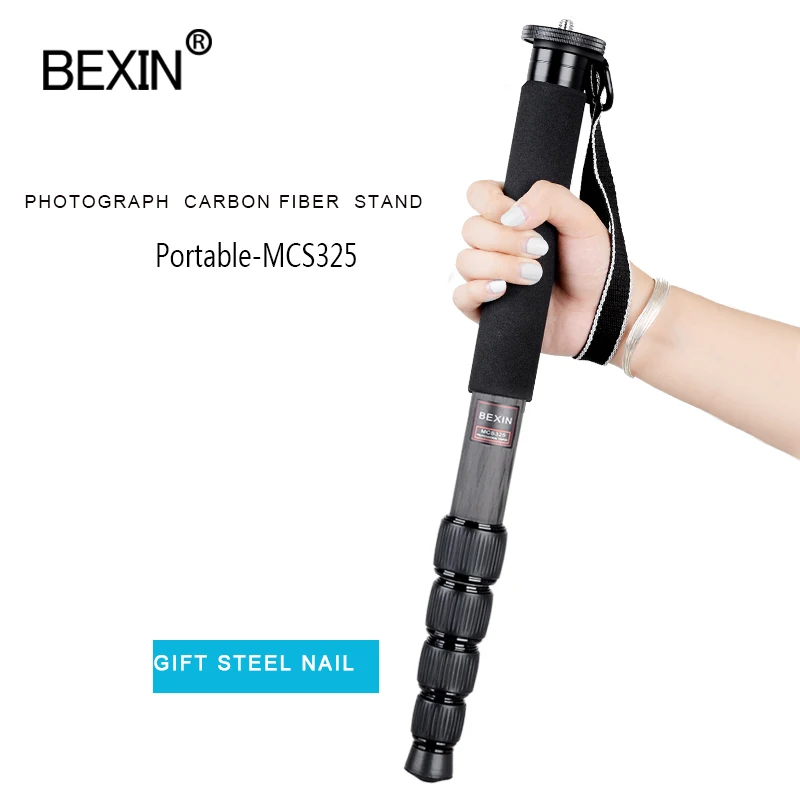 Телескопический монопод BEXIN из углеродного волокна для камеры Canon Nikon Sony Pentax|camera