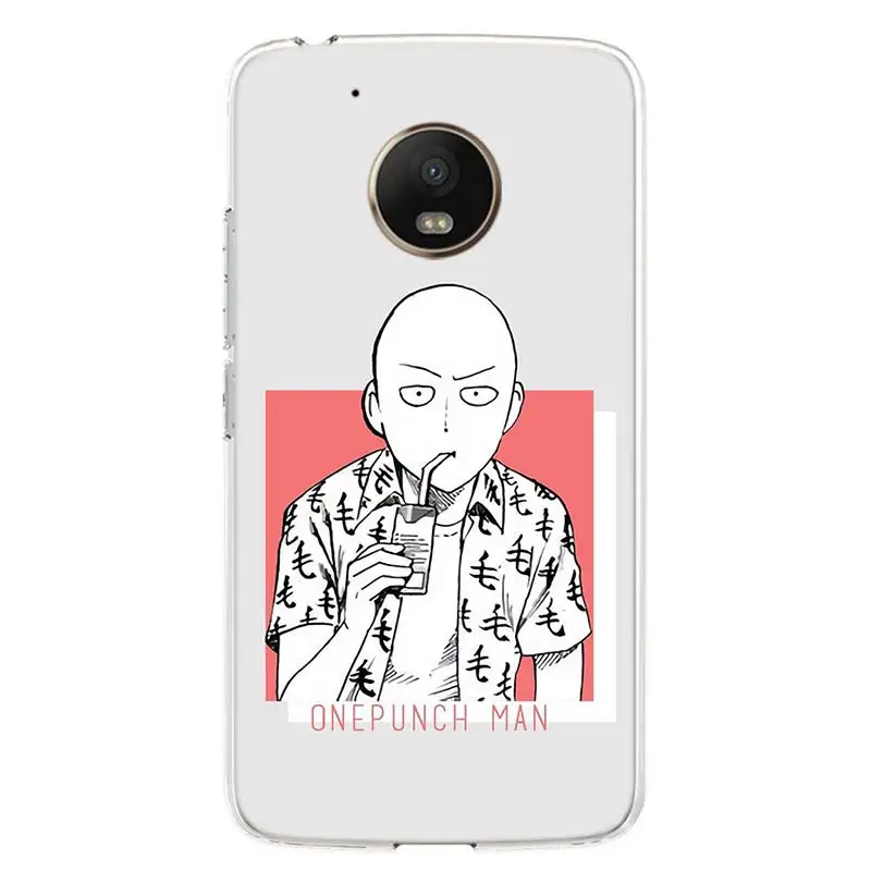 Чехол для телефона One-Punch Man аниме для Motorola Moto G7 G6 G5S G5 E4 Plus G4 E5 Play power EU Подарочный чехол с рисунком - Цвет: TW042-3