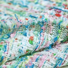 155 см шириной 400 г/м вес синий зеленый трикотажный хлопок полиэстер ткань для осенне-весеннего платья куртка пальто DE1081