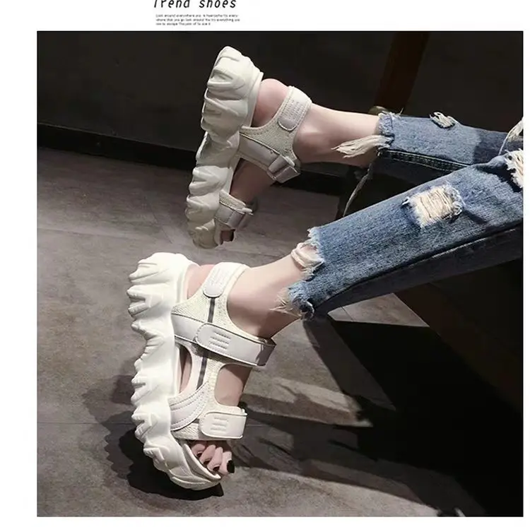 2021 women sandals platform chunky wedge shoes