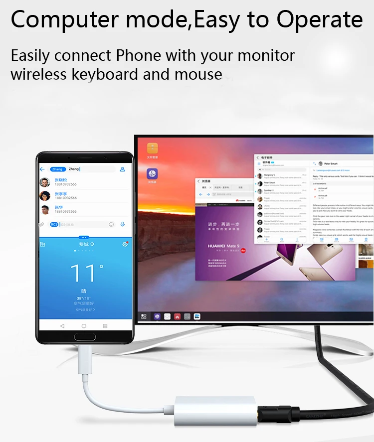 Для HUAWEI MateDock 2 Док-станция адаптер применяется к Mate20 Pro X MateBook D X Pro E notebook type-C конвертер