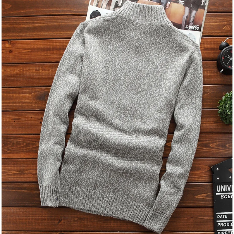 Men Sweater Coat Cardigan Zipper 2021 New Arrival Autumn And Winter Fashion Male Sweater Korean Style Gray Black Red M40