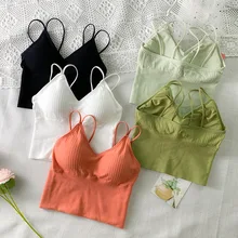 Сексуальные топы на бретельках, женские модные базовые Топы без рукавов, Майки для девочек, Обрезанные топики для женщин