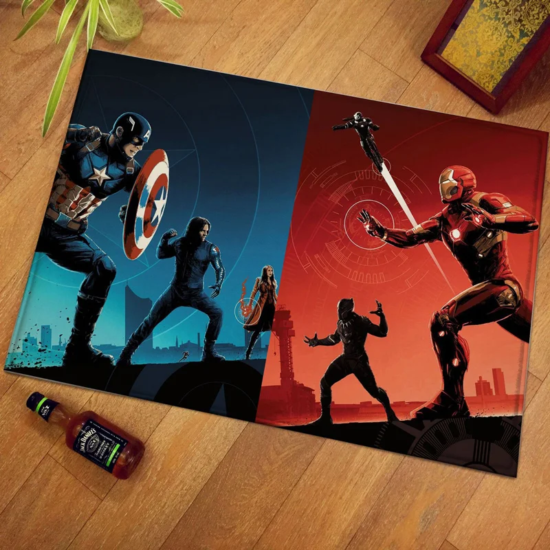 Несколько стилей 40*60 см игрушки Marvel Мстители плюшевый ковер Железный человек Капитан Америка Бэтмен хлопок Рождественский подарок для детей - Color: Light Green