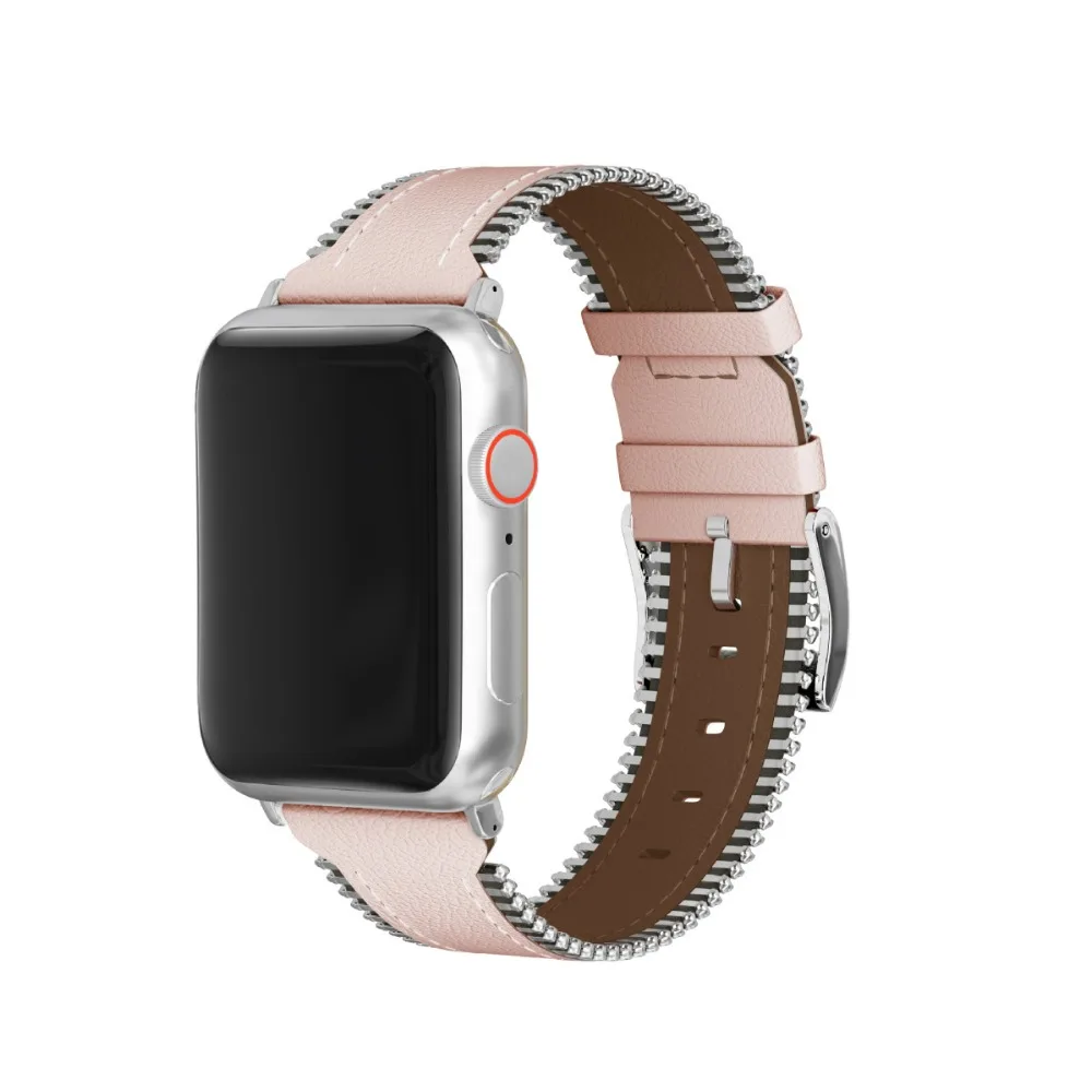 Ремешок для Apple Watch браслет 38 мм 40 мм 42 мм 44 мм застежка-молния стиль натуральная кожа ремешок для iWatch серии 1 2 3 4