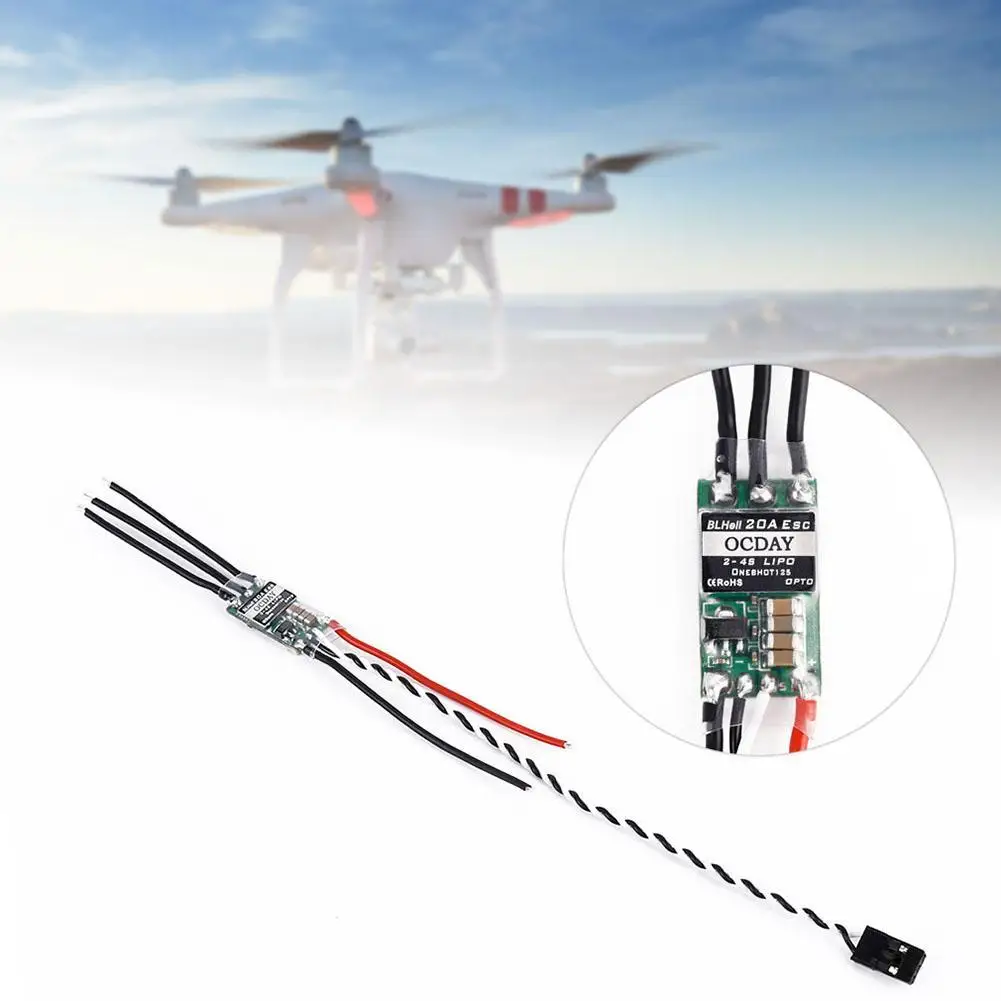 Супер компактный практичный 20 А мини 2-4S Lipo ESC без BEC ONESHOT125 для OCDA Hobbywing Quattro |