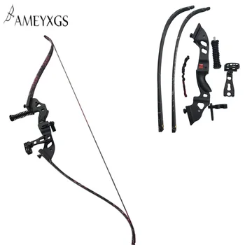 

60inch Recurve Bow Draw Weight 35lbs 40lbs 45lbs Bow Archery Composite 5pins Sight Arrow Rest Hunting Stabilizer Finger Guard