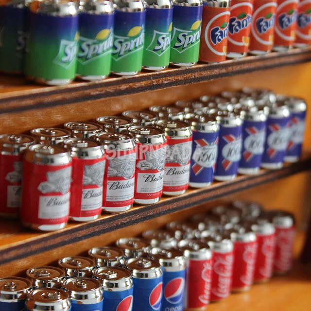 Cute Mini 1/6 Miniature Dollhouse Baverage Aerated Water Drinks Food for Barbies Blyth Doll Kitchen Supermarket Accessories Toy 4