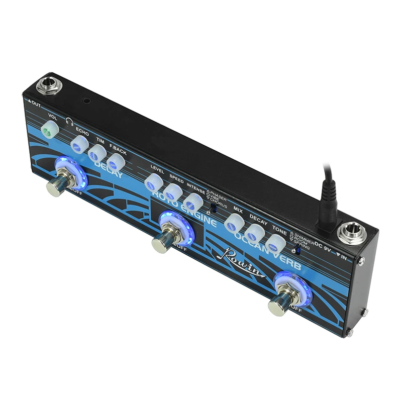 3 em 1 Rowin Guitarra Multi Efeitos Pedal Dap-3 Atraso - Motor Roto Oceano Verbo - Image 4
