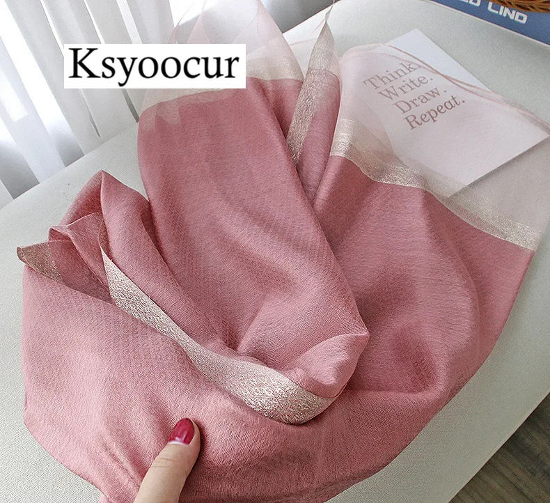 Flash Deals sDaAp Size 200*70cm 2020 New Silk Scarves Beach Towel Scarf Female Four Seasons Shawls and Scarves Women Scarf Brand Ksyoocur E03