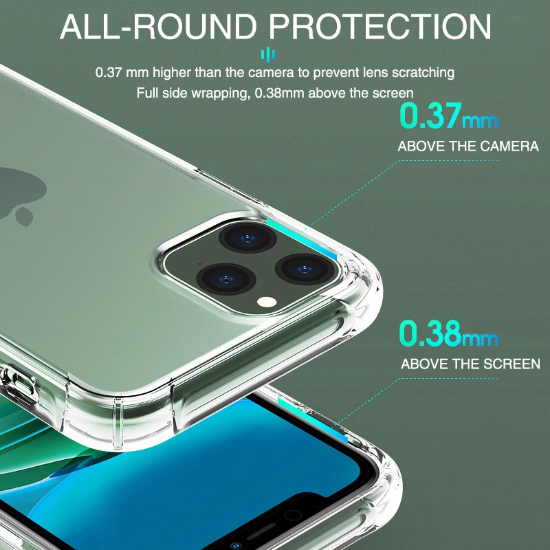 Роскошный противоударный силиконовый чехол для телефона iphone 11 X XS 11 PRO Прозрачная защитная задняя крышка для iphone 11 PRO MAX чехлы