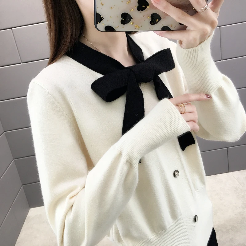 

10291 [1st floor, 4th district, 16th middle], take a photo of the new bow knot sweater Pullover 49 ttl