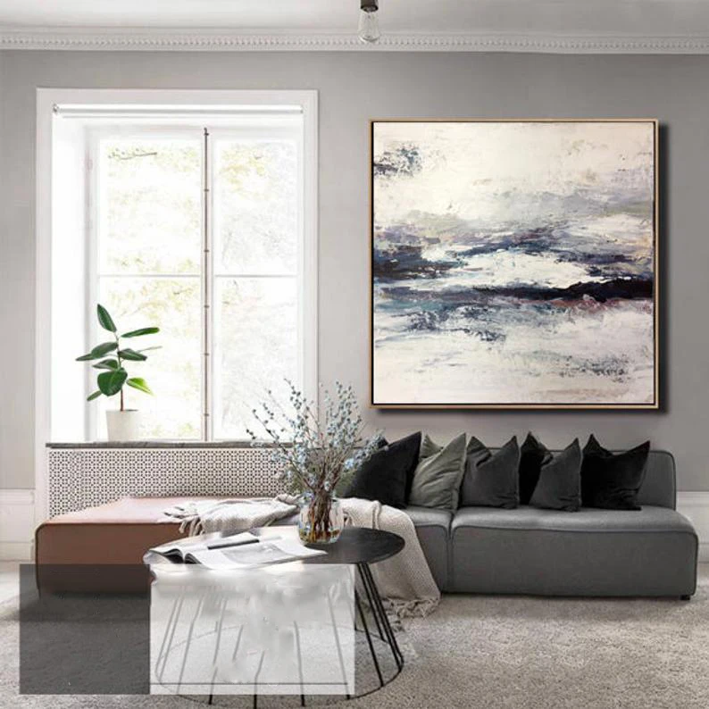 

Abstract Mountains Painting Winter Abstract Paintings Canvas Art Mountains Painting Landscape Wall Painting For Living Room