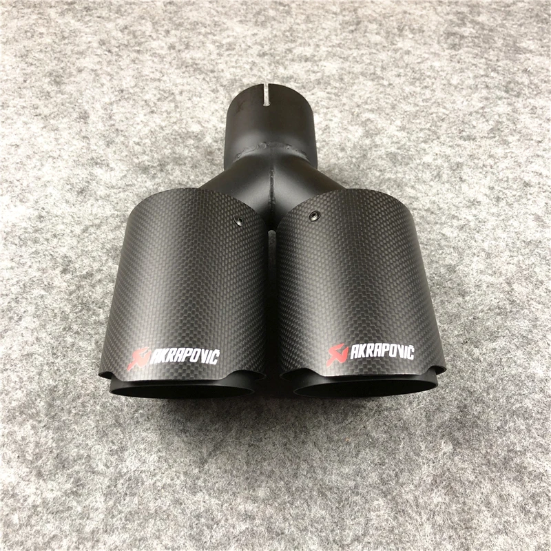 1 шт. Автомобильная выхлопная труба Y Стиль Akrapovic матовый карбоновый выхлопной двойной конец трубы авто Универсальные выхлопные наконечники