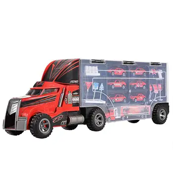 

HobbyLane Container Truck with Fire Rescue Metal Cars Playset Vehicle Playset