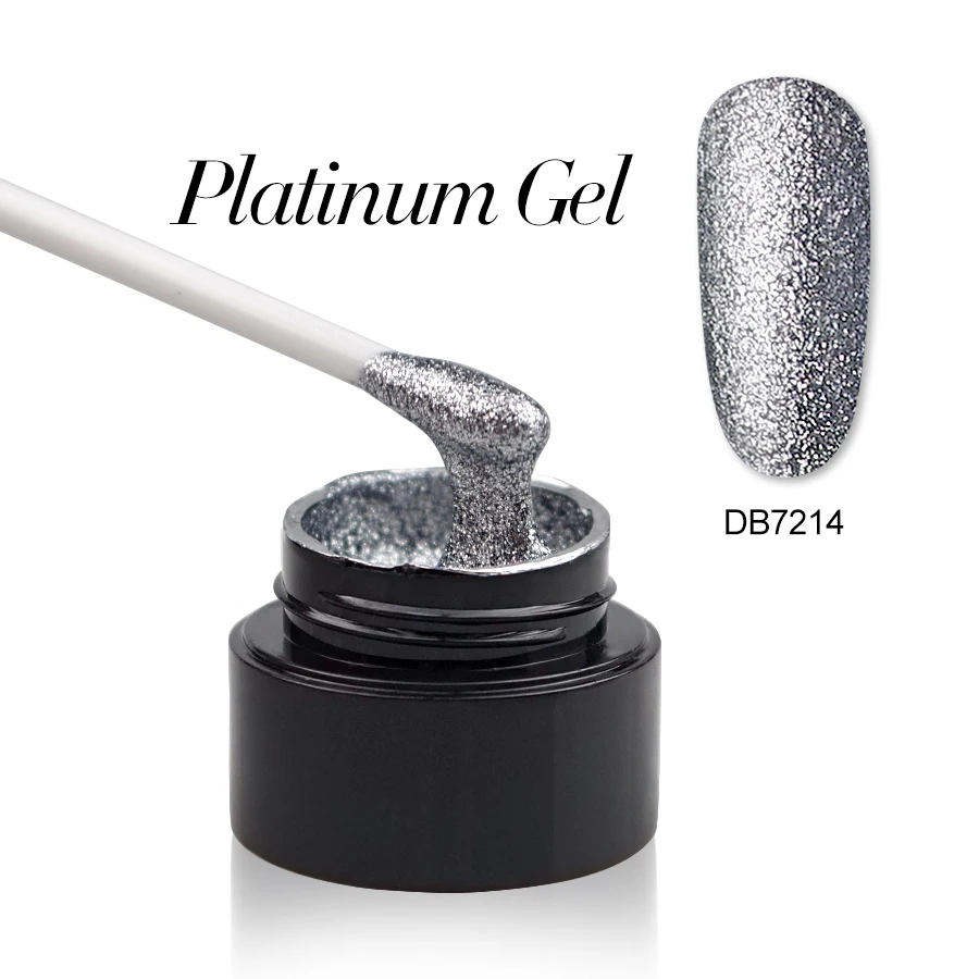 

Monlada Factory Platinum Polish 5ml Varnishes Manicure Shiny Glitter Gel Sparkles Bling Golden Silver Color Nail Gel Lacquer