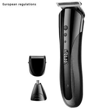 

3 In 1 Hair Trimmer Abs + Carbon Steel Rechargeable Hair Clipper Electric Shaver Beard Nose Trimmer Styling Tools 1 Set