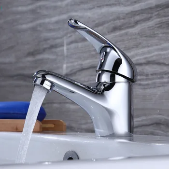 

SIANCO Chrome Brass Sink Faucet Single Hole Mixer Tap Deck Mounted Wash Basin Faucet