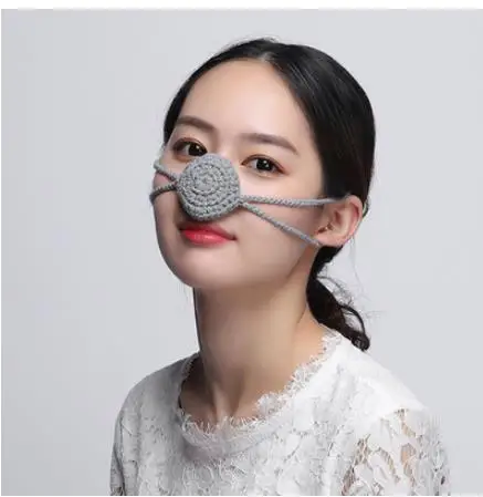 Pure hand-woven wool nose cover nose heat and wind and cold anti-freeze magic device breathable individual masks for men