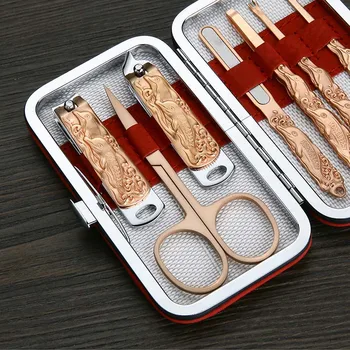 

New Hot 7 Pcs/ set Manicure Pedicure Tools Nail Clippers Grooming Kit Stainless Steel Beauty Care Tools SMR88