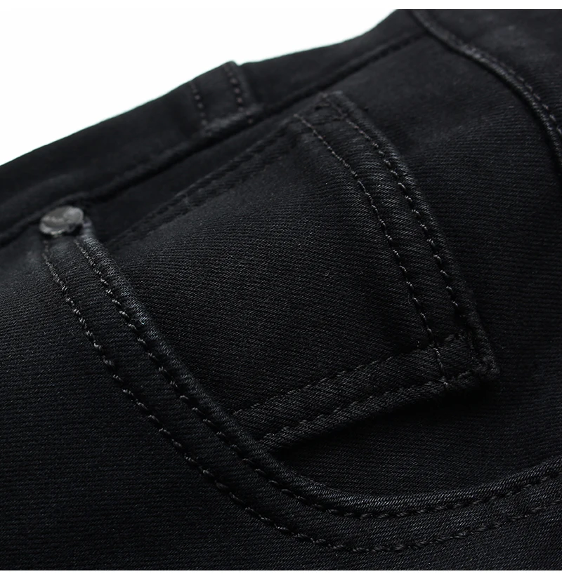 Брендовая одежда мужские черные джинсы модные повседневные Простые облегающие джинсовые брюки мужские классические стильные эластичные прямые брюки