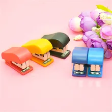 Mini Simplicity Small Stapler Set Cute Office School Supplies Staionery Paper Clip Binding Binder Book