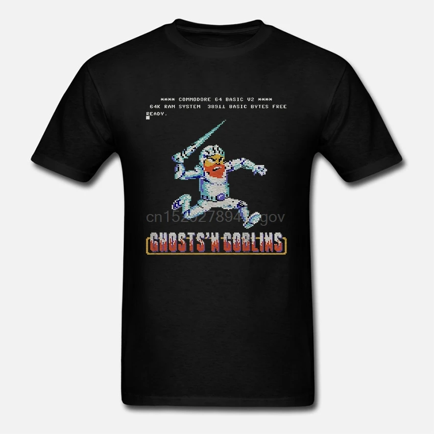 Призраки N Goblins футболка смайлики в наличии 8 Bit Arcade Commodore 80er C64 Amiga Oldschool ретро-стиле