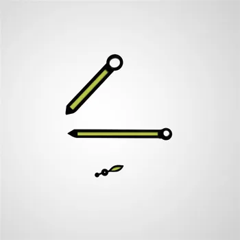 

Luminous Watch Hands for ETA 6497 6498 Seagull ST3600 ST3620 Series Watch Movement Black Orange/ Black Green Color