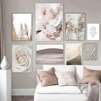 

Scandinavian Poster Desert Landscape Wall Painting Reed Canvas Print Flowers Pictures Prints Nordic Posters Living Room Decor