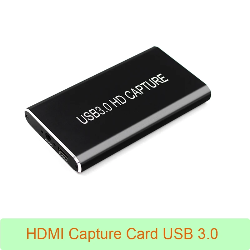 

HDMI Capture Card HDMI to USB 3.0 Type C Video Capture Device 4K with 3.5 mm Output for PS4 Wii Xbox Phone TV STB Game Recording